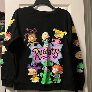 Nickelodeon Black Rugrats Neon Graphic Sweatshirt